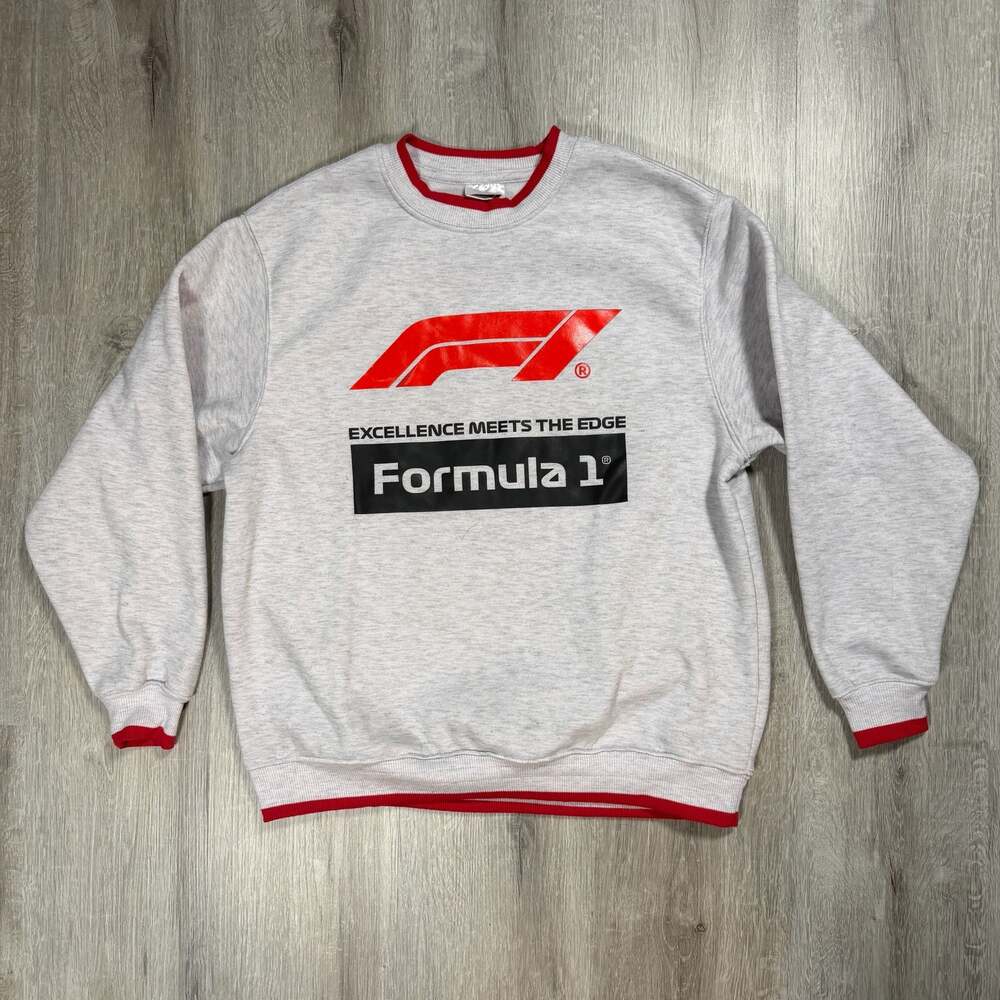 Formula 1 Ringer Crewneck Sweatshirt Excellence Meets The Edge Medium